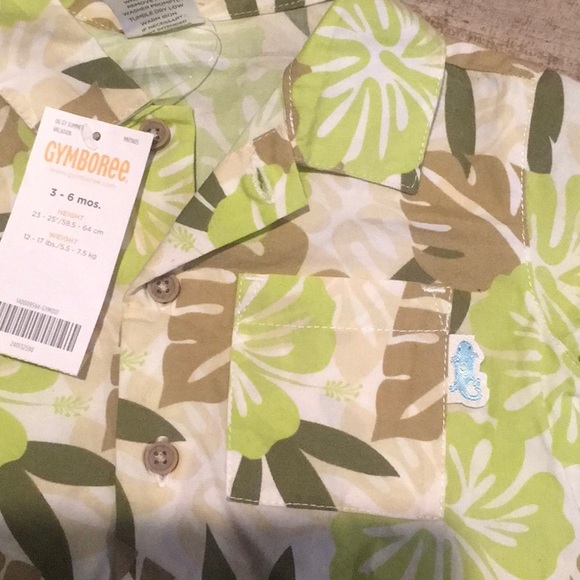 Gymboree Tropical Trek baby boy tropical top shirt 3-6 NWT - Picture 2 of 3